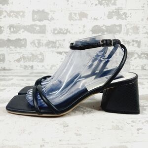 NEW Dolce Vita Black Strappy Buckle Ankle Strap Block Heeled Sandals M378